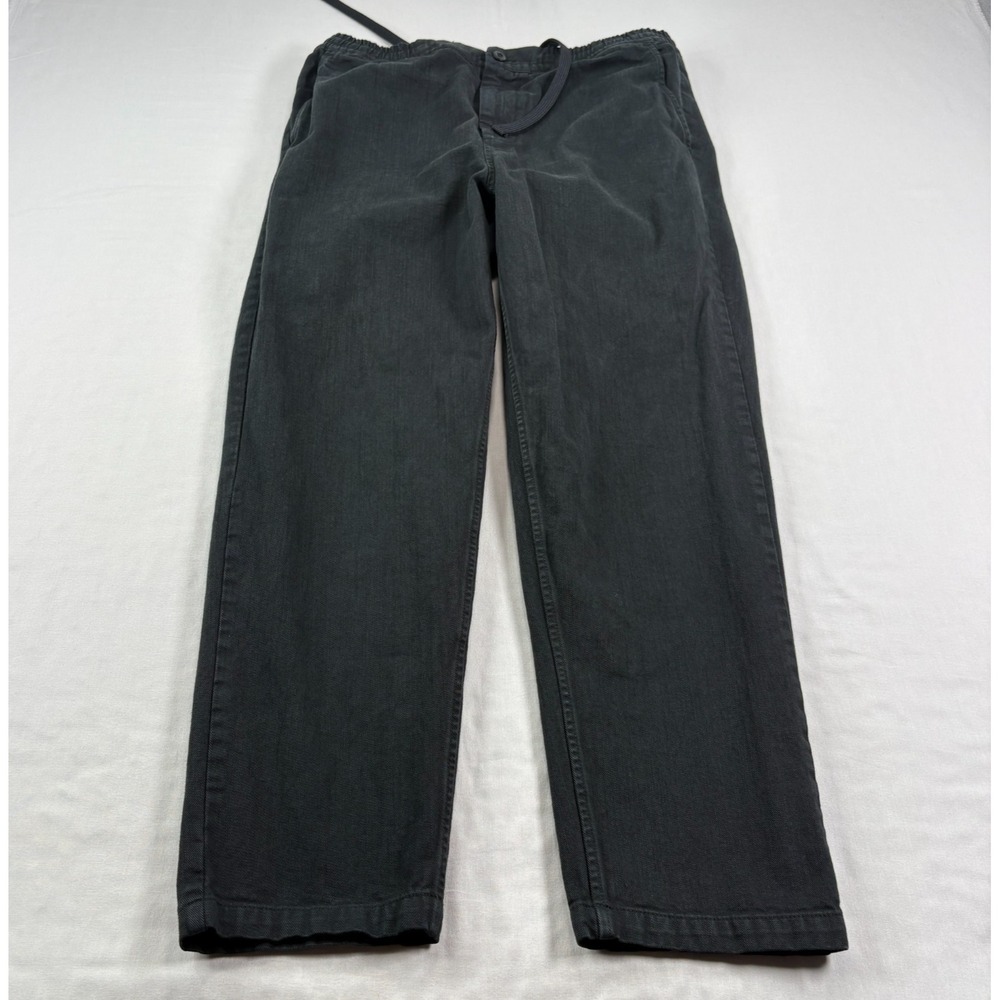 Outerknown Pants Mens Medium Black Stretch Lounge Drawstring Beach Casual
